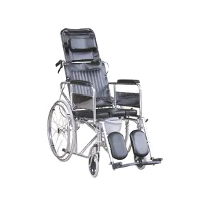 Professional Commode Wheelchair Bedside Toilet & Shower Chair Bathroom Chair