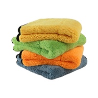 800 gsm auto-détail double face corail polaire 500gsm 1000gsm peluche microfibre lavage de voiture serviette