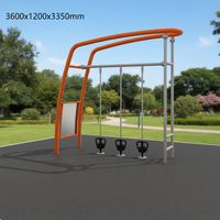 Equipo de Fitness para Exteriores de Acero Jiewei de Alta Calidad, 3600x1200x3350mm, 1 Año de Garantía, Entrenamiento Físico Juvenil