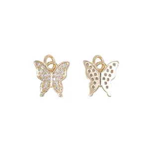 Бабочка, ожерелье с подвеской, 18K золота латунь застежка кулон животные Солнце Луна звезды кулон ожерелье