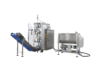 Machine d'emballage verticale automatique VFFS pour sachets liquides, qualité alimentaire, conception anti-fuite, acier inoxydable 304
