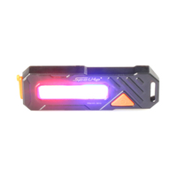 Feu arrière de sécurité LED clignotant rouge et bleu, étanche IP63, rechargeable par USB, avec clip, pour la course et la marche