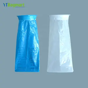Recyclable White Air Sickness Plastic Vomit Bag With Plastic Ring Seal