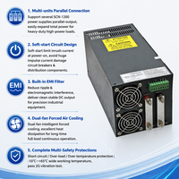 Alimentation à découpage AC/DC 1200W 12V 100A 24V 50A 48V Haute Puissance SMPS avec Fonction Parallèle pour Équipement Électronique Industriel