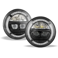 Phare de moto à 7 LED, projecteur LED, feux de brouillard LED pour Wrangler, feux latéraux clignotants pour camion, projecteur LED pour moto