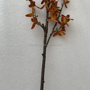 E-279 en gros à la main fleur marron soie artificielle hiver <span class=keywords><strong>jasmin</strong></span> fleur longue branche <span class=keywords><strong>jasmin</strong></span> pour la décoration de mariage - Product Image 4