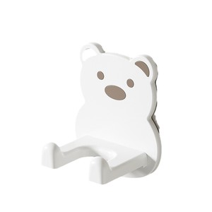 Bear Shape Wall Mounted Hair Dryer Holder With Cable Management For Bathroom Storage - Product Image 5