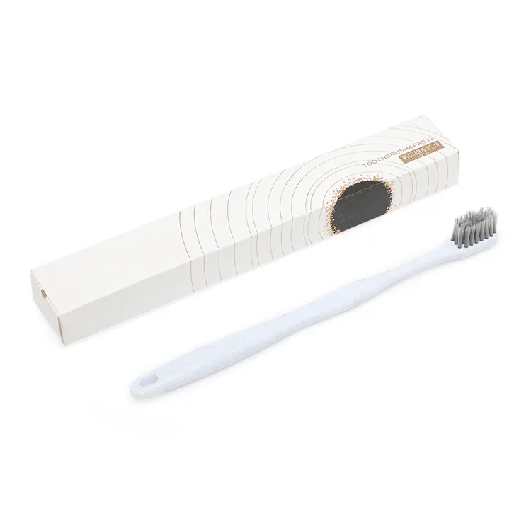 Hotel disposable toothbrush with toothpaste packing in paper box/ hotel dental kit