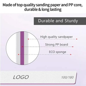 Chuyên Nghiệp Tùy Chỉnh Thiết Kế Màu Tím Móng Tay Tập Viên Kim Cương Hình Kim Cương Bộ Đệm Cho Salon Sử Dụng Bán Buôn Miếng Bọt Biển Đệm Khối - Product Image 2