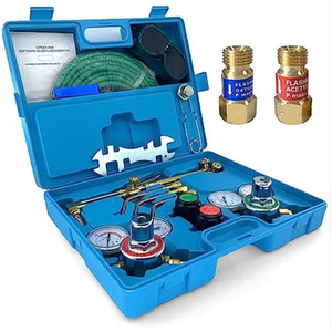 Kit de antorcha de soldadura oxiacetilénica con regulador, manguera de 15 pies, tipo inyector con revestimiento de cobre para corte y soldadura - Product Image 4