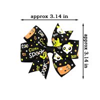 Lazos para el Cabello de Halloween con Diseños Variados, Pinzas para el Cabello con Cinta Estampada de Fantasmas, Calabazas y Arañas para Niñas Pequeñas, Accesorios para Disfraces de Fiesta