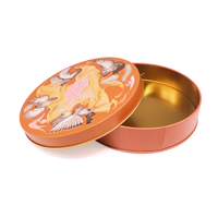 Boîte de cuisson ronde en métal de qualité alimentaire avec logo personnalisé pour gâteaux, biscuits, pâtes, bonbons, contenants de cuisson, pot métallique pour le four
