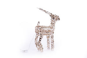 Adorno navideño de Reno de lentejuelas festivas de plástico/Metal decoración interior/exterior diseño personalizable para vacaciones románticas - Product Image 3