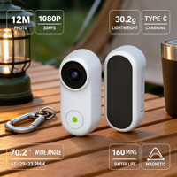 USMILEPET Пластиковый водонепроницаемый GPS-трекер для животных IP67 с камерой, совместимый с Android Find My Hub, HD-камера 1080P для ошейника собак
