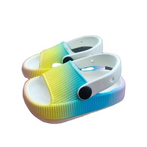 Bosirui motif personnalisé diapositives d'été pour enfants garçons et filles EVA jardin sabot pieds nus bébé chaussures Design plat - Product Image 1