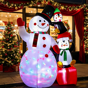 Unigz Muñecos Inflables de Nieve Personalizados con Luces LED para Exteriores, Decoración Navideña - Product Image 5