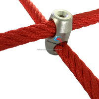 Boucle croisée en acier inoxydable de 16mm, connecteur de filet de corde d'escalade, boucle de filet d'escalade, accessoires de terrain de jeu pour l'extérieur
