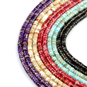Ingrosso perline <span class=keywords><strong>di</strong></span> <span class=keywords><strong>pietra</strong></span> naturale Jaspe imperiale disco piatto 3*6mm <span class=keywords><strong>di</strong></span> <span class=keywords><strong>colore</strong></span> <span class=keywords><strong>nero</strong></span> blu gemma allentata per la creazione <span class=keywords><strong>di</strong></span> gioielli - Product Image 6