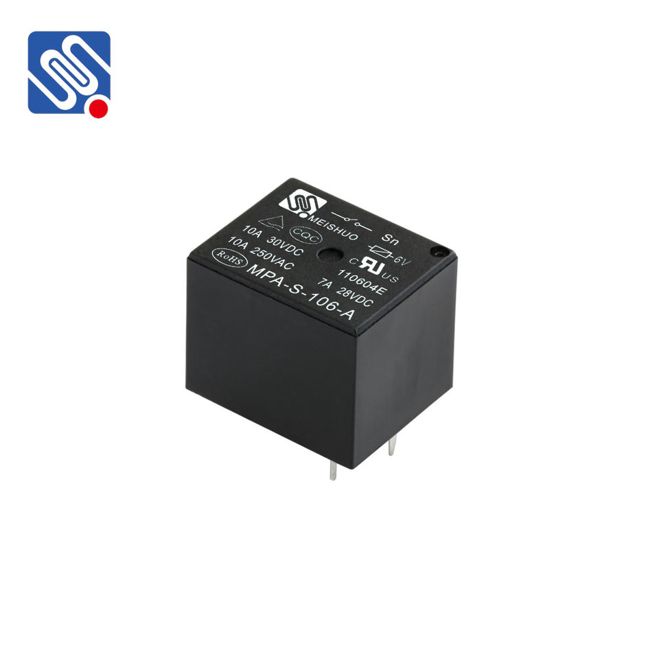 Meishuo MPA-S-106-A T73 10mpa 6v 4pins General Purpose Jqc-3f Miniature Universal Relay Size Pcb Relay 6v Rele