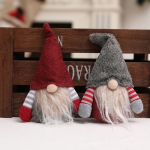 Figurine de père noël Tomte <span class=keywords><strong>scandinave</strong></span> Gnome de Noël Jouet elfe en peluche Mini décor succulent pour balcon de cour extérieur pour Noël - Product Image 1