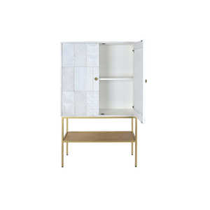 Mango <b>Metal</b> <b>Sideboard</b> 91cm Width X 44cm Depth X 152cm Height White - Product Image 1