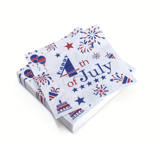 Santian กระดาษเช็ดปากแบบใช้แล้วทิ้ง3ชั้นลายเยื่อไม้แท้สำหรับฉลองวันเอกราช - Product Image 6