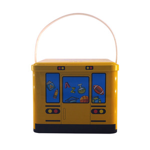 High Quality Yellow Cartoon <strong>Car</strong> Painting Version Tin <strong>Box</strong> Metal Cans for Food Packaging - Product Image 3
