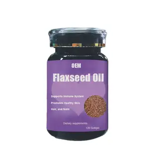 OEM Flaxseed Oil Supplement 500mg 1000mg Flaxseed Oil Softgel Bulk