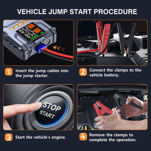 Démarreur portable 12 V pour <span class=keywords><strong>voiture</strong></span> et moto 3000A avec lumière LED et gonfleur de pneus 100 % <span class=keywords><strong>test</strong></span>é - Product Image 3