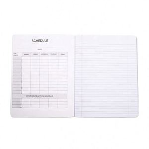 Cahiers de composition scolaires à couverture en tissu reliés par spirale, imprimés sur mesure, format A4 - Product Image 6