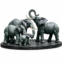 Sculptures d'éléphants en résine personnalisées, grandes sculptures de dessins animés, finition peinte à la main, couleur et logo personnalisés, décoration intérieure, cadeaux, artisanat en résine