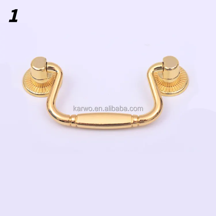 Jiawo luxury hardware accessory golden cabinet handles 63mm zinc alloy wardrobe handle