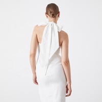 Robes Femmes Sexy Hollow Out Beach Dress for Women With Side Split