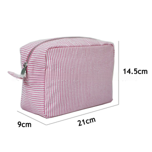 Custom Letter Pattern Canvas Embroidered <b>Cosmetic</b> <b>Bag</b> with Zipper Closure for <b>Travel</b> Toiletries Storage - Product Image 5