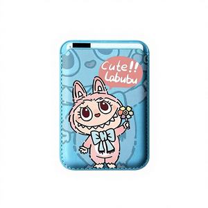 Étui de carte magnétique en PU de dessin animé mignon Compatible avec l'étui de téléphone 16 Pro Conception personnalisée Léger et frais Court Unisexe - Product Image 3