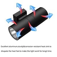 Applique murale LED cylindrique extérieure durable 12W AC85-265V 3-36W IP65 étanche en aluminium et verre pour jardin, paysage et façade