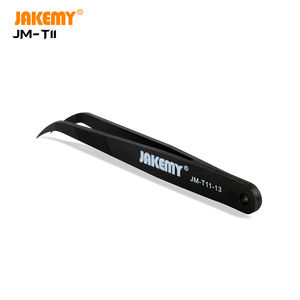 Pinzas JAKEMY JM-T11 de Alta Calidad con Certificación CE, Plateadas, Antiestáticas, Resistentes a Ácidos, de Acero Inoxidable, con Punta Dentada para Teléfono - Product Image 6