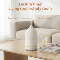 Vente directe d'usine, diffuseur d'huiles essentielles 100 ml, lumière LED, humidificateur aromathérapeutique en céramique fait main