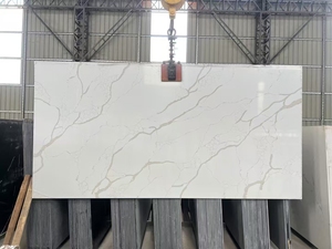 Bán buôn 1600*3200 mét calcatta trắng đá thạch anh không thấm nước chống cháy Đá Nhân Tạo <span class=keywords><strong>Countertop</strong></span> cho nhà bên ngoài bức tường - Product Image 4