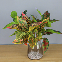 Plante artificielle en pot, feuille d'alocasia, décoration intérieure et maison, petit bonsaï en plastique, Planta Artificial à vendre