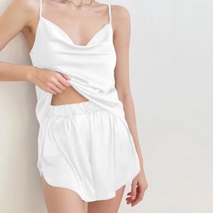<span class=keywords><strong>Camicia</strong></span> <span class=keywords><strong>da</strong></span> <span class=keywords><strong>Notte</strong></span> Estiva in Poliestere, Completo Loungewear <span class=keywords><strong>da</strong></span> <span class=keywords><strong>Donna</strong></span>, Pigiama Femminile, Set Pigiama in <span class=keywords><strong>Seta</strong></span> per Donne - Product Image 3