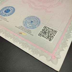 Tùy chỉnh chống hàng giả <span class=keywords><strong>UV</strong></span> huỳnh quang mô hình an ninh in giấy chứng nhận chống sao chép giấy an ninh - Product Image 5