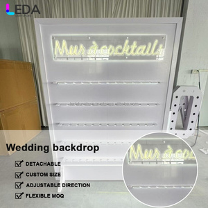 LEDA Square <b>Backdrop</b> <b>Stand</b> Big Geometric Rectangular Flower Wall for <b>Wedding</b> Stage <b>Backdrop</b> Decoration - Product Image 2