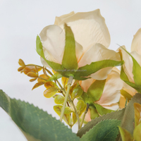 Bouquets de roses artificielles en soie pour décoration de mariage Bouquet de roses à 7 têtes Fleurs florales pour décoration de mariage