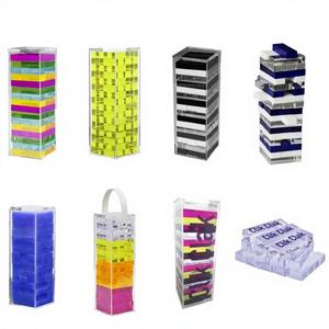 Jeu d'empilage en acrylique Montessori, blocs de construction colorés, jouets éducatifs pour enfants, style <span class=keywords><strong>Jenga</strong></span>, tour à bascule - Product Image 5