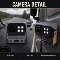 Caméra de recul de sécurité étanche AHD 1080P 720P avec vision nocturne et écran partagé IP68 pour camion et bus