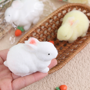 Jouet en silicone souple TPR Taba Squishy en forme de lapin, jouet anti-stress en caoutchouc, animal mignon à presser, cadeau pour fille, vente en gros - Product Image 5