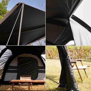Tente tunnel occultante de luxe pour 6 à 8 personnes, imperméable, coupe-vent, grande tente de camping familiale pour l'Europe et l'Amérique du Nord - Product Image 2