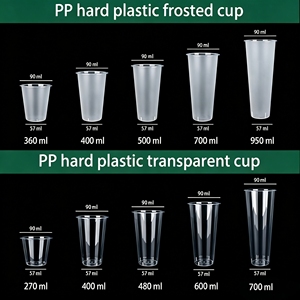 Vente en gros directe usine – Gobelets en plastique PP transparents personnalisables avec logo, impression UV, écologiques, 360-1000 ml, pour boissons froides - Product Image 3