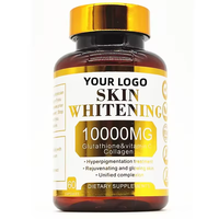 Capsules blanchissantes pour la peau Halal 10000mg Vitamine C L-glutathion Collagène pour les soins de la peau du visage